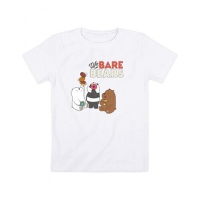 Детская футболка хлопок с принтом baby Bears , 100% хлопок | круглый вырез горловины, полуприлегающий силуэт, длина до линии бедер | baby bears | bare bears | dsgngerzen | grizz | isebear | panpan | vdgerir