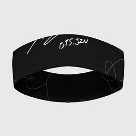 Повязка на голову 3D с принтом АВТОГРАФ JIN BTS ,  |  | bts | j hope | jimin | jin | jungkook | rm | signature. | suga | v | автограф | арэм | бтс | ви | джей хоуп | джин | чимин | чон чонгук | шуга