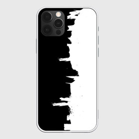 Чехол для iPhone 12 Pro Max с принтом Черным по белому , Силикон |  | black | white | белый | инь | чб | черный | янь