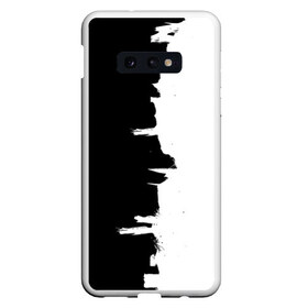 Чехол для Samsung S10E с принтом Черным по белому , Силикон | Область печати: задняя сторона чехла, без боковых панелей | black | white | белый | инь | чб | черный | янь