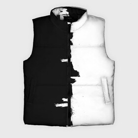 Мужской жилет утепленный 3D с принтом Черным по белому ,  |  | black | white | белый | инь | чб | черный | янь