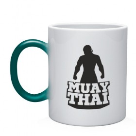 Кружка хамелеон с принтом Muay Thai , керамика | меняет цвет при нагревании, емкость 330 мл | mma | muay thai | бокс | борьба | дзюдо | единоборства | кикбоксинг | спорт