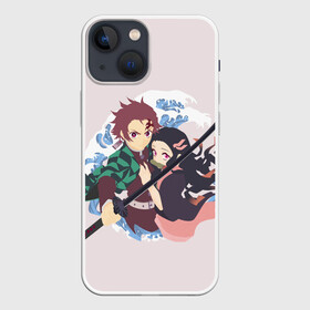 Чехол для iPhone 13 mini с принтом Tanjirou  Nezuko ,  |  | demon | kamado | nezuko | slayer | tanjirou | камадо | камадо demon slaying corps | недзуко | незуко | нэдзуко | нэзуко | танджиро | тандзиро