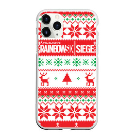 Чехол для iPhone 11 Pro Max матовый с принтом Новогодний Rainbow Six Siege , Силикон |  | christmas | claus | funny | gameplay | jingle | merry | mozzie | pvp | r6s | santa | герой | клаус | огонь | олени | осада | радуга | рождество | санта | снайпер | снежинки | шутер