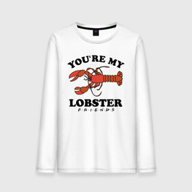 Мужской лонгслив хлопок с принтом You`re my Lobster , 100% хлопок |  | chandler | friends | joe | joseph | lobster | monica | phoebe | pivot | rachel | ross | дженнифер | джо | джозеф | друзья | моника | росс | рэйчел | сериал friends | сериал друзья | фиби | чендлер