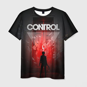 Мужская футболка 3D с принтом Control , 100% полиэфир | прямой крой, круглый вырез горловины, длина до линии бедер | control | джесси | игра | контрол