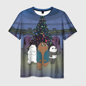 Мужская футболка 3D с принтом Cool Bears , 100% полиэфир | прямой крой, круглый вырез горловины, длина до линии бедер | baby bears | bare bears | charle and bears | dsgngerzen | grizz | iсebear | panda | panpan | selfie panpan | vdgerir | we bare bears | вся правда о медведях
