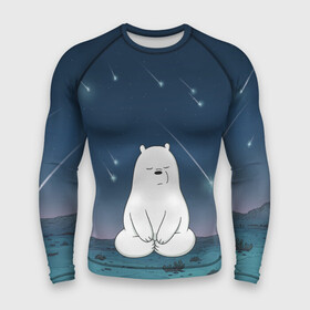 Мужской рашгард 3D с принтом Iсe Bear under the starfall ,  |  | baby bears | bare bears | charle and bears | dsgngerzen | grizz | iсebear | panda | panpan | selfie panpan | vdgerir | we bare bears | вся правда о медведях