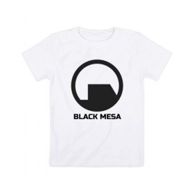 Детская футболка хлопок с принтом Black Mesa , 100% хлопок | круглый вырез горловины, полуприлегающий силуэт, длина до линии бедер | alyx | black mesa | half life | half life 2 | халф лайф