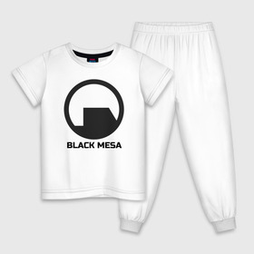 Детская пижама хлопок с принтом Black Mesa , 100% хлопок |  брюки и футболка прямого кроя, без карманов, на брюках мягкая резинка на поясе и по низу штанин
 | alyx | black mesa | half life | half life 2 | халф лайф