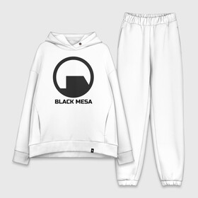 Женский костюм хлопок Oversize с принтом Black Mesa ,  |  | alyx | black mesa | half life | half life 2 | халф лайф