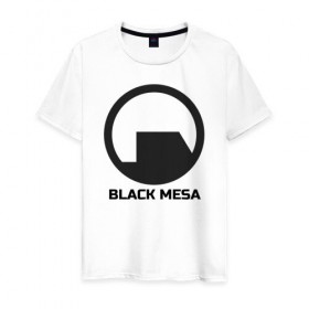 Мужская футболка хлопок с принтом Black Mesa , 100% хлопок | прямой крой, круглый вырез горловины, длина до линии бедер, слегка спущенное плечо. | alyx | black mesa | half life | half life 2 | халф лайф
