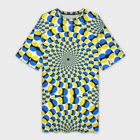 Платье-футболка 3D с принтом ИЛЛЮЗИЯ ,  |  | abstract | abstraction | texture | абстракция | геометрия | иллюзия | обман зрения | оптический узор | текстура