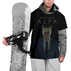 Накидка на куртку 3D с принтом Half-Life Alyx , 100% полиэстер |  | alyx | g man | gordon freeman | half life | valve | vr | аликс | валв | гордон фриман | джи мэн | халф лаййф