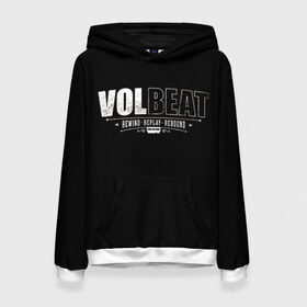 Женская толстовка 3D с принтом Volbeat , 100% полиэстер  | двухслойный капюшон со шнурком для регулировки, мягкие манжеты на рукавах и по низу толстовки, спереди карман-кенгуру с мягким внутренним слоем. | groove metal | hardcore | psychobilly | rebound | replay | rewind | volbeat | волбит