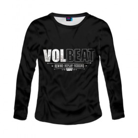 Женский лонгслив 3D с принтом Volbeat , 100% полиэстер | длинные рукава, круглый вырез горловины, полуприлегающий силуэт | groove metal | hardcore | psychobilly | rebound | replay | rewind | volbeat | волбит
