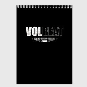 Скетчбук с принтом Volbeat , 100% бумага
 | 48 листов, плотность листов — 100 г/м2, плотность картонной обложки — 250 г/м2. Листы скреплены сверху удобной пружинной спиралью | groove metal | hardcore | psychobilly | rebound | replay | rewind | volbeat | волбит