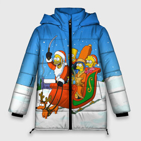 Женская зимняя куртка 3D с принтом Simpsons New Year , верх — 100% полиэстер; подкладка — 100% полиэстер; утеплитель — 100% полиэстер | длина ниже бедра, силуэт Оверсайз. Есть воротник-стойка, отстегивающийся капюшон и ветрозащитная планка. 

Боковые карманы с листочкой на кнопках и внутренний карман на молнии | Тематика изображения на принте: bart | christmas | family | homer | lisa | maggie | marge | new | santa | simpson | simpsons | snow | thesimpsons | xmas | year | барт | гомер | лиза | мардж | мегги | санта | семья | симпсоны