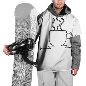 Накидка на куртку 3D с принтом Чашечку кофе? , 100% полиэстер |  | Тематика изображения на принте: бариста | бармен | вкус | кардиограмма | кофе | кофеман | напиток | подача | профессия | хобби | чашка