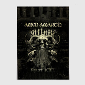 Постер с принтом Amon Amarth , 100% бумага
 | бумага, плотность 150 мг. Матовая, но за счет высокого коэффициента гладкости имеет небольшой блеск и дает на свету блики, но в отличии от глянцевой бумаги не покрыта лаком | amon amarth | metal | викинг метал | группы | дэт метал | метал | музыка | рок