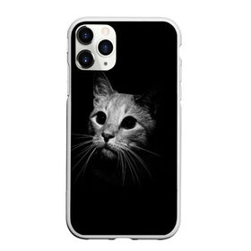 Чехол для iPhone 11 Pro Max матовый с принтом Кошачья морда , Силикон |  | кот | кошка | темнота