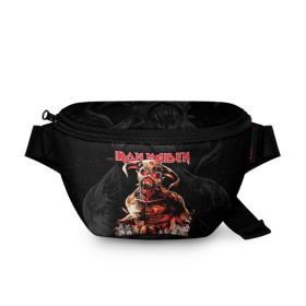 Поясная сумка 3D с принтом Iron Maiden , 100% полиэстер | плотная ткань, ремень с регулируемой длиной, внутри несколько карманов для мелочей, основное отделение и карман с обратной стороны сумки застегиваются на молнию | heavy metal | iron maiden | metal | айрон мейден | группы | метал | музыка | рок | хеви метал