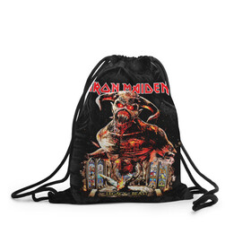 Рюкзак-мешок 3D с принтом Iron Maiden , 100% полиэстер | плотность ткани — 200 г/м2, размер — 35 х 45 см; лямки — толстые шнурки, застежка на шнуровке, без карманов и подкладки | heavy metal | iron maiden | metal | айрон мейден | группы | метал | музыка | рок | хеви метал