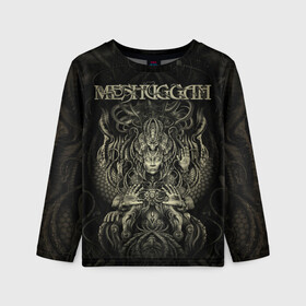 Детский лонгслив 3D с принтом Meshuggah , 100% полиэстер | длинные рукава, круглый вырез горловины, полуприлегающий силуэт
 | djent | jens kidman | meshuggah | metal | грув метал | группы | метал | мешуга | музыка | рок