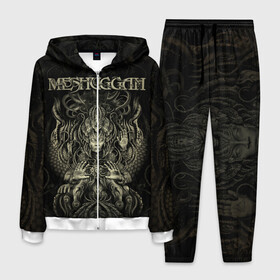 Мужской костюм 3D с принтом Meshuggah , 100% полиэстер | Манжеты и пояс оформлены тканевой резинкой, двухслойный капюшон со шнурком для регулировки, карманы спереди | djent | jens kidman | meshuggah | metal | грув метал | группы | метал | мешуга | музыка | рок