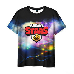 Мужская футболка 3D с принтом Brawl Stars , 100% полиэфир | прямой крой, круглый вырез горловины, длина до линии бедер | 2020 | android | brawl stars | crow | games | leon | mobile game | stars | бравл старс | ворон | игры | леон | мобильные игры