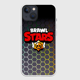 Чехол для iPhone 13 с принтом Brawl Stars Hexagon ,  |  | brawl | brawl st | brawl stars | colt | game | hexagon | logo | mobo | pattern | poco | shelly | stars | бравл | игра | игры | кольт | лого | мобильные игры | патерн | паттерн | поко | соты | старс | шелли