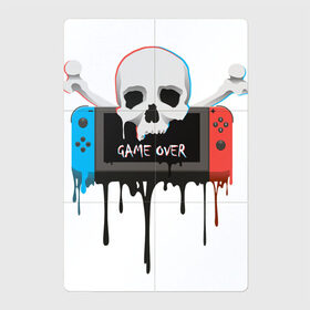 Магнитный плакат 2Х3 с принтом Game Over , Полимерный материал с магнитным слоем | 6 деталей размером 9*9 см | Тематика изображения на принте: console | game | game over | nintendo | skull | switch | глюк | игра | консоль | кости | нинтендо | свитч | череп