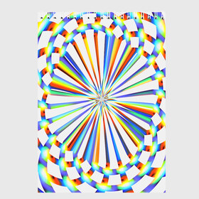 Скетчбук с принтом Обман зрения , 100% бумага
 | 48 листов, плотность листов — 100 г/м2, плотность картонной обложки — 250 г/м2. Листы скреплены сверху удобной пружинной спиралью | abstract | abstraction | texture | абстракция | геометрия | иллюзия | обман зрения | оптический узор | текстура