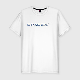 Мужская футболка хлопок Slim с принтом SPACEX - ИЛОН МАСК. , 92% хлопок, 8% лайкра | приталенный силуэт, круглый вырез ворота, длина до линии бедра, короткий рукав | elon musk | spacex | американский предприниматель | изобретатель | илон маск | инвестор | инженер