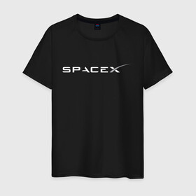 Мужская футболка хлопок с принтом SPACEX - ИЛОН МАСК (НА СПИНЕ). , 100% хлопок | прямой крой, круглый вырез горловины, длина до линии бедер, слегка спущенное плечо. | elon musk | spacex | американский предприниматель | изобретатель | илон маск | инвестор | инженер