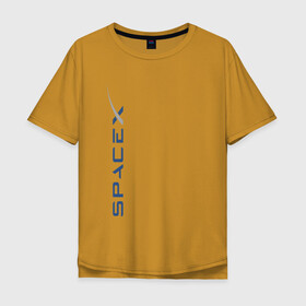 Мужская футболка хлопок Oversize с принтом SPACEX - ИЛОН МАСК. , 100% хлопок | свободный крой, круглый ворот, “спинка” длиннее передней части | elon musk | spacex | американский предприниматель | изобретатель | илон маск | инвестор | инженер