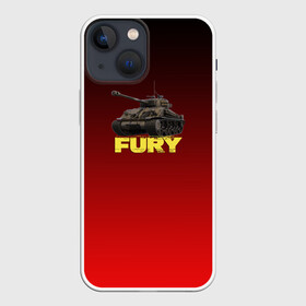 Чехол для iPhone 13 mini с принтом Танк ЯРОСТЬ ,  |  | танк wot world of tanks шерман ярость fury из