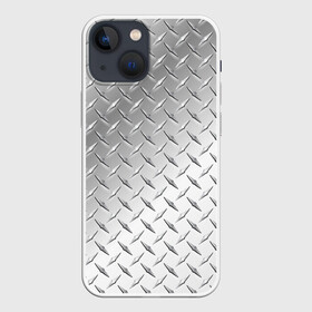 Чехол для iPhone 13 mini с принтом Рифлёный металл ,  |  | Тематика изображения на принте: металл рифлёный железо блеск текстура
