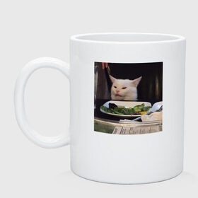 Кружка с принтом мемная картинка с котом , керамика | объем — 330 мл, диаметр — 80 мм. Принт наносится на бока кружки, можно сделать два разных изображения | Тематика изображения на принте: кот | котэ | кошка | мем | прикол | фотография