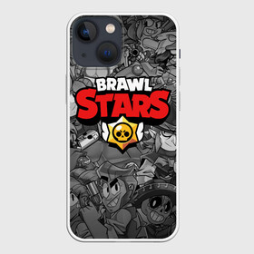 Чехол для iPhone 13 mini с принтом BRAWL STARS ,  |  | brawl stars | brawl stars все персонажи | bull | colt | crow | leon | leon shark | shark | stars | акула | берли | ворон | динамайк | кольт | леон | леон акула | нита | спайк | шелли | эль примо