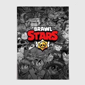 Постер с принтом BRAWL STARS , 100% бумага
 | бумага, плотность 150 мг. Матовая, но за счет высокого коэффициента гладкости имеет небольшой блеск и дает на свету блики, но в отличии от глянцевой бумаги не покрыта лаком | brawl stars | brawl stars все персонажи | bull | colt | crow | leon | leon shark | shark | stars | акула | берли | ворон | динамайк | кольт | леон | леон акула | нита | спайк | шелли | эль примо