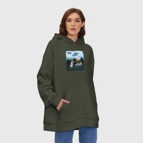 Худи SuperOversize хлопок с принтом I want to believe , 70% хлопок, 30% полиэстер, мягкий начес внутри | карман-кенгуру, эластичная резинка на манжетах и по нижней кромке, двухслойный капюшон
 | 