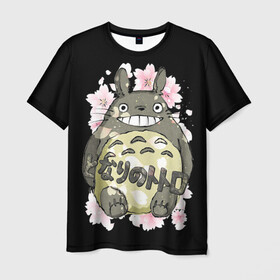Мужская футболка 3D с принтом My Neighbor Totoro заяц , 100% полиэфир | прямой крой, круглый вырез горловины, длина до линии бедер | anime | hayao miyazaki | japanese | meme | miyazaki | piano | studio ghibli | tokyo | totoro | гибли | котобус | мой | сосед | сусуватари | тонари | тоторо | хаяо миядзаки