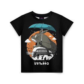 Детская футболка 3D с принтом Тоторо , 100% гипоаллергенный полиэфир | прямой крой, круглый вырез горловины, длина до линии бедер, чуть спущенное плечо, ткань немного тянется | anime | hayao miyazaki | japanese | meme | miyazaki | piano | studio ghibli | tokyo | totoro | гибли | котобус | мой | сосед | сусуватари | тонари | тоторо | хаяо миядзаки