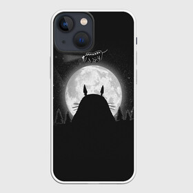 Чехол для iPhone 13 mini с принтом Лунный Тоторо ,  |  | anime | hayao miyazaki | japanese | meme | miyazaki | piano | studio ghibli | tokyo | totoro | гибли | котобус | мой | сосед | сусуватари | тонари | тоторо | хаяо миядзаки