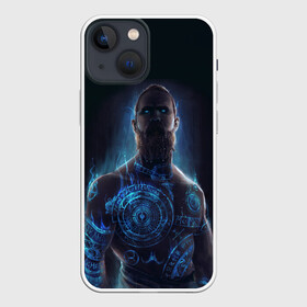 Чехол для iPhone 13 mini с принтом Baldur (God of War) ,  |  | baldur | god | kratos | tattoo | war | бог | война | дым | кратос | мифология | наколка | партак | свечение | скандинавская | татуировки | татуха