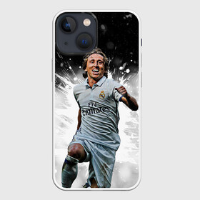 Чехол для iPhone 13 mini с принтом Модрич ,  |  | champions | football | luka modrich | madrid | modrich | real | real madrid | soccer | spain | uefa | ла лига | лука | лука модрич | мадрид | модрич | реал | реал мадрид | футбол | хорватия