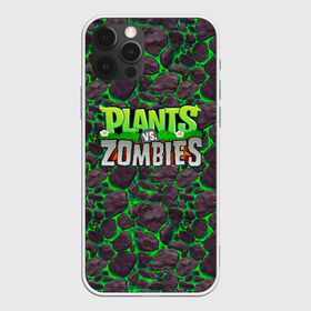 Чехол для iPhone 12 Pro Max с принтом Plants vs Zombies , Силикон |  | battle | game | plants vs zombies | plants vs zombies battle for neighborville | zombie | битва | битва за нейборвиль | зомби | игра | надпись | растения | растения против зомби