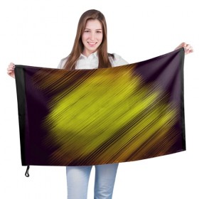 Флаг 3D с принтом Золотой штрих , 100% полиэстер | плотность ткани — 95 г/м2, размер — 67 х 109 см. Принт наносится с одной стороны | золотое | интересное | летние | осеннее | солнечное | цветное