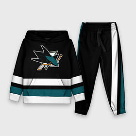 Детский костюм 3D (с толстовкой) с принтом Сан Хосе Шаркс ,  |  | hockey | nhl | san jose | san jose sharks | sharks | usa | нхл | сан хосе | сан хосе шаркс | спорт | сша | хоккей | шайба | шаркс